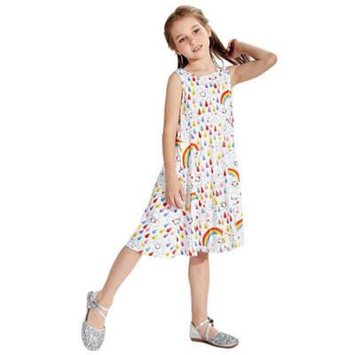 

Matching mother&daughter clothes mom Ice cream Kids print dress family look