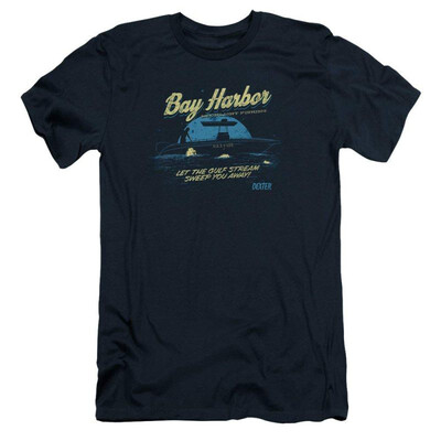 

Dexter Crime Drama TV Series Showtime Moonlight Fishing Adult Slim T-Shirt Tee