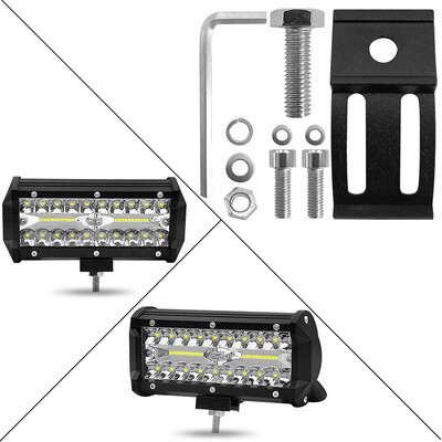 

2pcs automobile working lights 12v 120w 12000lm led light bar 6-inch car roof Strip Light super brighter auxiliary lamp SUV ATV