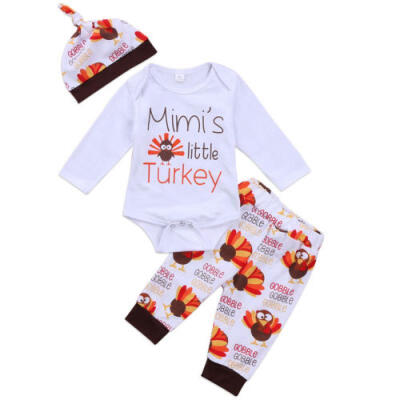 

Thanksgiving Day Newborn Kid Baby Boy Girl Clothes Romper Bodysuit Pants Outfits