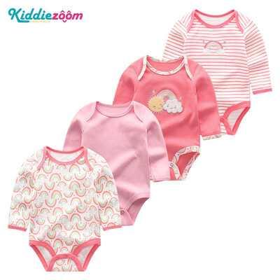 

4PCS Newborn Babywear Clothing Sets Baby Girl Clothes Cotton Rompers One-Pieces Baby Boy Clothes For Babies Bodysuits Unicorn