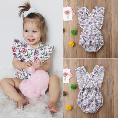 

Newborn Kids Baby Toddler Girl Floral Romper Bodysuit Jumpsuit Clothes Outfits