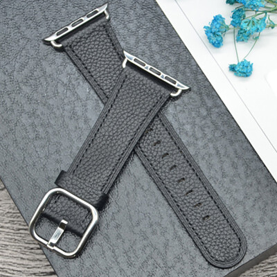 

Kebbit Leather Band for Apple Watch Series 4 3 2 1 38mm 42MM 40mm 44MM Replacement Watch Strap iWatch Band Steel Buckle