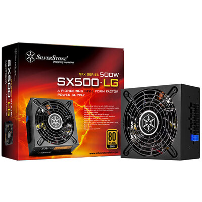 

SilverStone Rated 500W SX500-LG SFX-L Power Supply 80PLUS Gold Active PFC Flexible Flat Module Cable