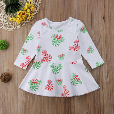

Flower Girls Princess Dress Kids Baby Party Wedding Pageant Long Sleeve Dresses