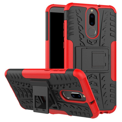 

Fivice Huawei nova 2i Case TPU anti-fall tire pattern back clip bracket phone case
