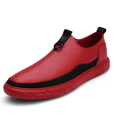 

Fashion trend wild casual tide shoes mens shoes stitching leather casual shoes
