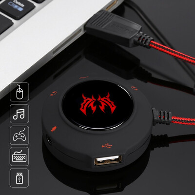 

KOTION EACH S2 External USB Sound Card Plug&Play Stereo Headset Adapter for PC Laptops PS4