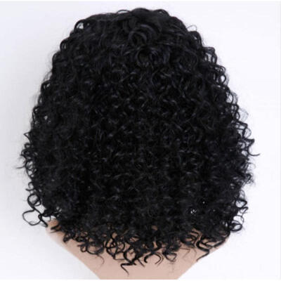 

Fashion Black Synthetic Wig Long Curly Afro African American Wigs for Women AU