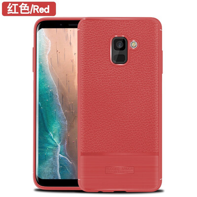 

Fivice Samsung Galaxy A8 plus 2018 case luxury silicone anti-fall lychee phone case