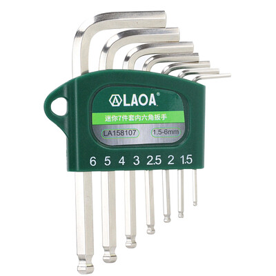 

Old A LAOA mirror S2 hex wrench screwdriver set hex wrench mini ball head 7 piece set LA158107