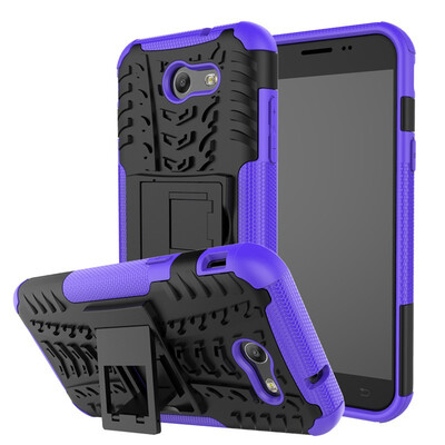 

Fivice Samsung J3 prime Case TPU anti-fall tire pattern back clip bracket phone case