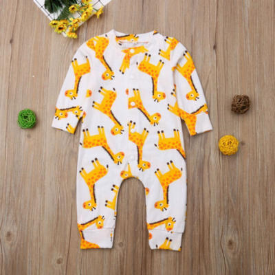 

Infant Toddler Kids Baby Boy Girl Cotton Romper Bodysuit Sunsuit Jumpsuit 0-18 M