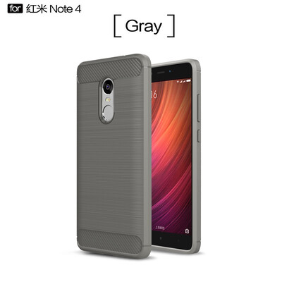 

Fivice Xiaomi Redmi note 4 case Luxury brushed carbon fiber TPU soft shell