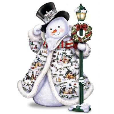 

UpperX 5D Diamond Painting Christmas Snowman Embroidery DIY Cross Stitch Mosaic Home Decoration 40x30cm