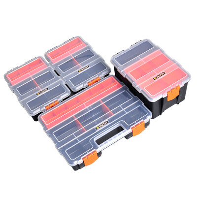 

Tactical Tactix 320020 4 piece set screw box parts box combination tool box classification box plastic hardware toolbox Lego applicable