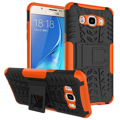 

Fivice Samsung J5105 2016 Case TPU anti-fall tire pattern back clip bracket phone case