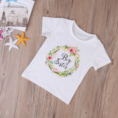 

Baby Girl Little Big Sister Match Clothes Jumpsuit Romper Outfits Tops T Shirts