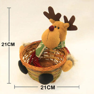 

Christmas Xmas Fruit Candy Storage Basket Decoration Santa Storage Basket Gifts