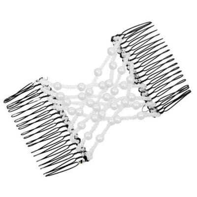

Vintage Magic Wooden EZ Stretchy Double Clips Hair Clip Hair Slide Comb NEW