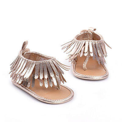

Fashion Baby Boys Girls Leather Sandals Fringe Shoes Toddler Infants Sizes 0-12M