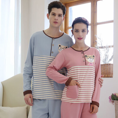 

Антарктика (Nanjiren) WH14B572 Pajamas Home Service Мужчины и женщины с длинным рукавом Главная одежда для одежды Хлопок Пара пижамы Panda Male XL