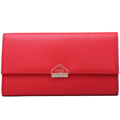 

Crocodile CROCODILE female wallet three fold long leather wallet 16677009-04 red