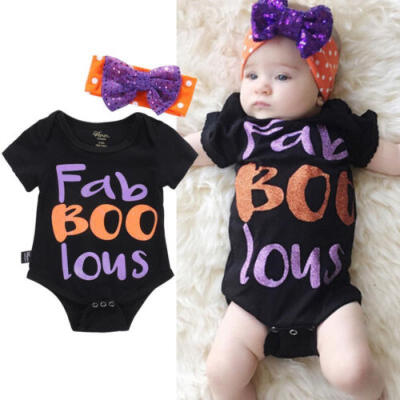 

UK Newborn Toddler Baby Girl Clothes Romper BodysuitHeadband Sunsuit Outfit Set