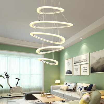 

Baycheer HL487490 5 Tiers Unique Pendant Lights in White AcrylicLED Warm Light