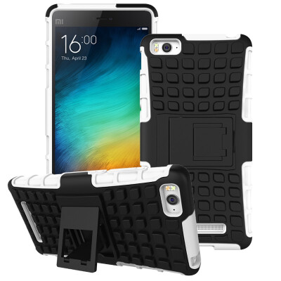 

Fivice Xiaomi M4i Case TPU anti-fall tire pattern back clip bracket phone case