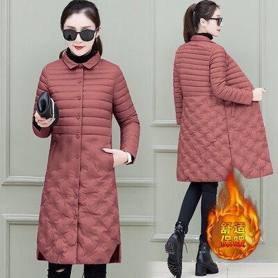 

Winter new fashion long slim slim down jacket cotton jacket