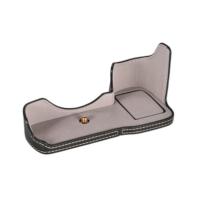

Half Camera Case Bag Bottom Opening Camera Bag Coffee Protective PU Leather Camera Case for Sony ILCE9 A9 A7III A7RIII
