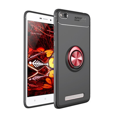 

Fivice Xiaomi Redmi 4A case TPU metal ring shell magnetic bracket soft shell