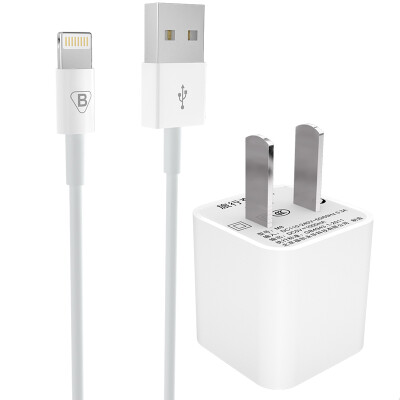 

BIAZE Set M8 + K15 Apple 7/6 / 5s Data Line 1 Meter White + 5V / 1A Cell Phone / Flat Charger iPhone5 / 6s / 7 Plus / New iPad Air Mini