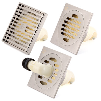 

Submarine Submarine LTK50XW copper deodorant floor drain four-piece nickel-plated drawing surface shower washing machine dry area elbow 50 diameter