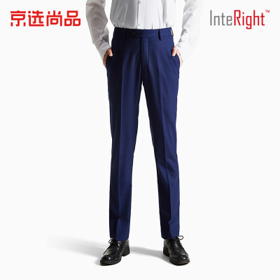 

Beijing selected products × INTERIGHT INTERIGHT mens sheep wool business trousers treasure blue 17586A