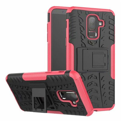 

Fivice Samsung J3 2018J337 Case TPU anti-fall tire pattern back clip bracket phone case