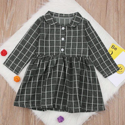 

Baby Girls Toddler Kids Clothes Long Sleeve Dress Party Wedding Princess Dresses