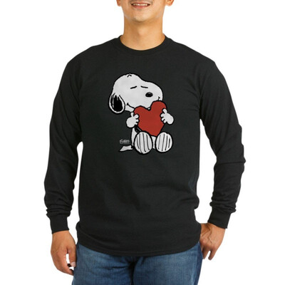 

CafePress Peanuts Snoopy Heart Long Sleeve T-Shirt - Unisex Cotton Long Sleeve T-Shirt