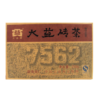 

7562 Menghai Dayi Pu-erh Tea Brick 2009 Ripe 250g