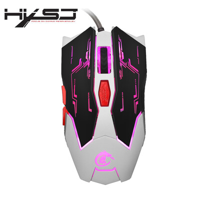 

HXSJ X100 Wired Six Buttons Gaming Mouse Game Peripherals with LED for PC Laptop Computer