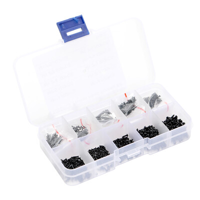 

1000pcs Mix PA Phillips-head Micro Screws Set Round Self-tapping Electronic Small Wood Screws Kit with Storage Box