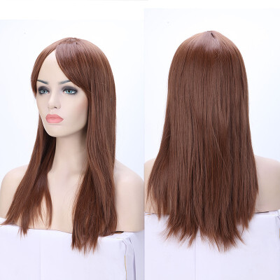 

Anime Cosplay Synthetic Wig Long Curly Wavy Heat Resistant Fiber Full Wig with Bangs Layered Vogue for Women