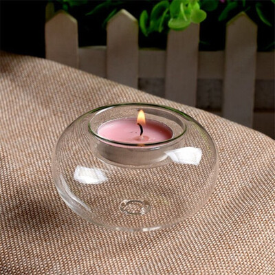 

Crystal Glass Hanging Candle Holder Candlestick Romantic Wedding Dinner Decor UK