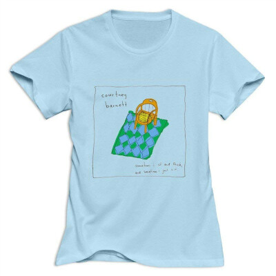 

Womens Courtney Barnett Hip Pop O Neck T Shirt Size US White