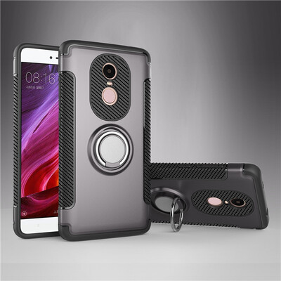 

Fivice Xiaomi Redmi note 4X case PC metal ring shell magnetic car bracket TPU phone case