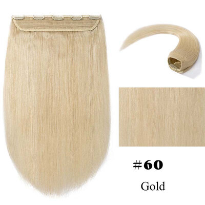 

100 Remy Human Hair Clip in Hair Extensions 34 Full Head 1 piece 5 clips Smooth Silky Straight for Women