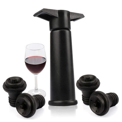 

UpperX Wine Vacuum Pump with 4 Stoppers - Wine Stopper for Long Shelf life black