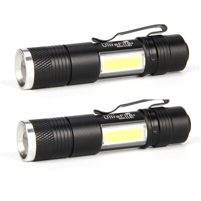 

UltraFire MINI-COB2 250 Lumens XPE 4 Files Telescopic Flashlight 2PCS