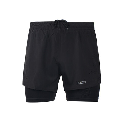 

Arsuxeo Mens 2-in-1 Running Shorts Quick Drying Breathable Active Training Exercise Jogging Cycling Shorts with Longer Liner